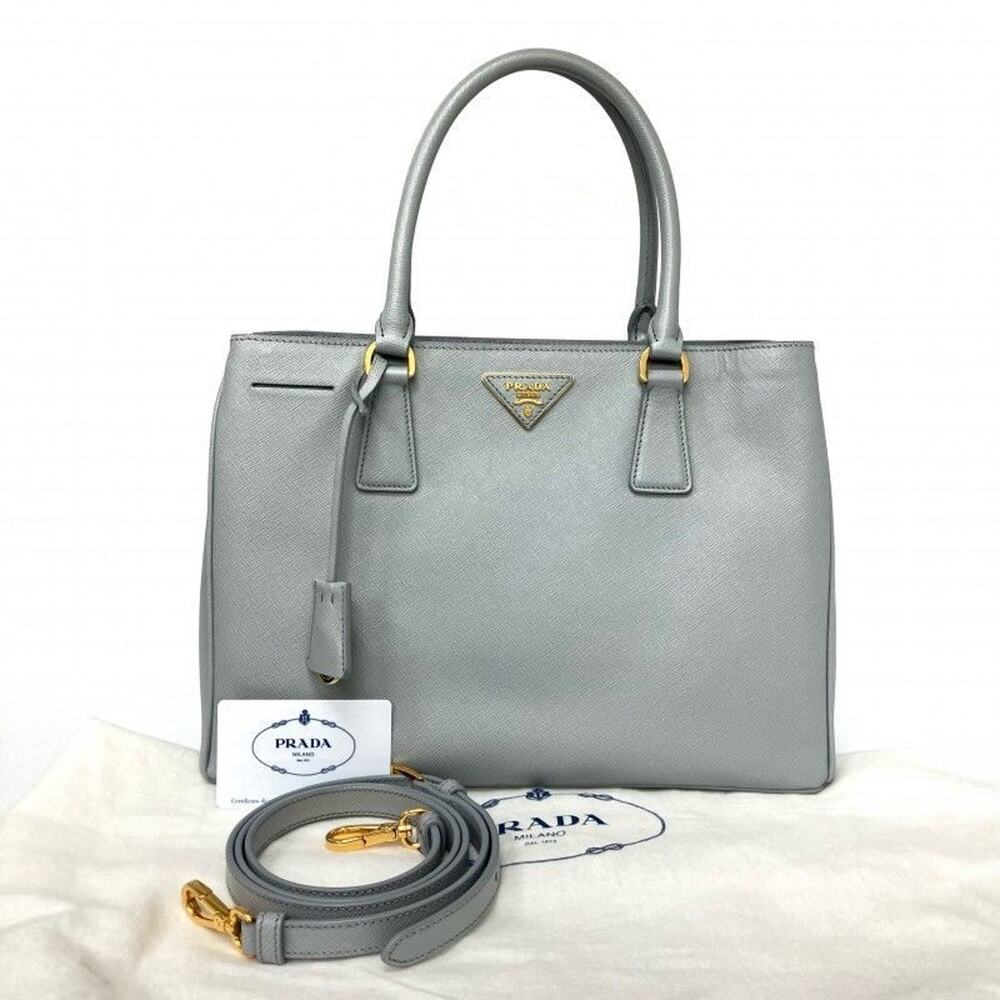 Prada Gray Saffiano 2Way Bag